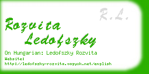 rozvita ledofszky business card
